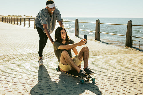 Friends having a great time together