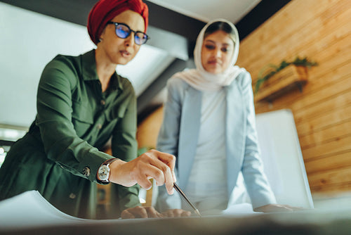 Creative Muslim architects working together on a new project