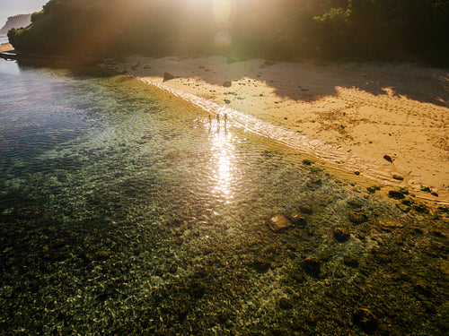 Summer holidays in remote tropical beach