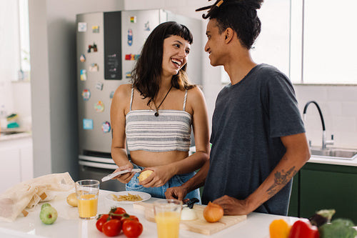 Loving bonding in the kitchen