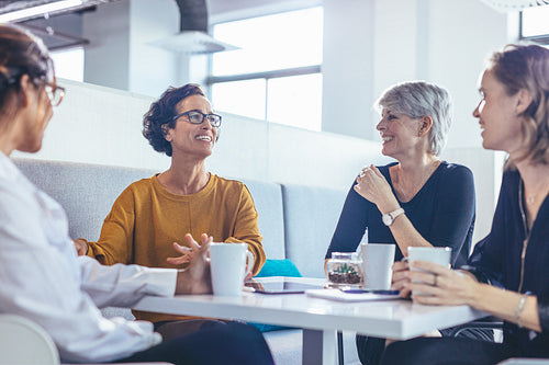 Team relaxing during a coffee break