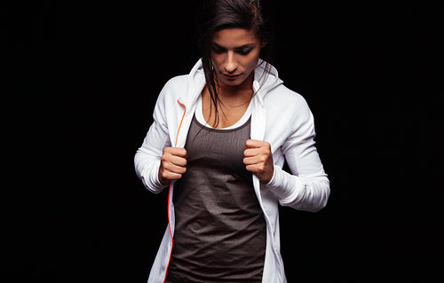 Fit young woman in sportswear