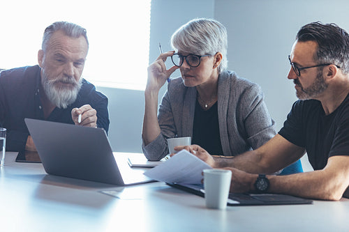 Corporate business team meeting in office