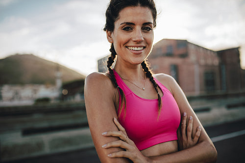 Healthy young female runner