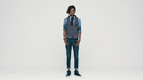  Indian man in fashionable hairstyle