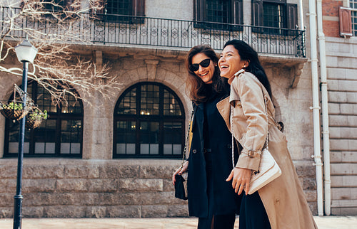 Female friends going for shopping