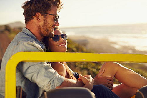  Romantic young couple enjoying the each others company