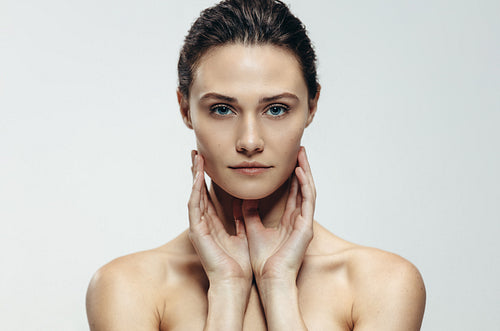 Beautiful woman with fresh skin