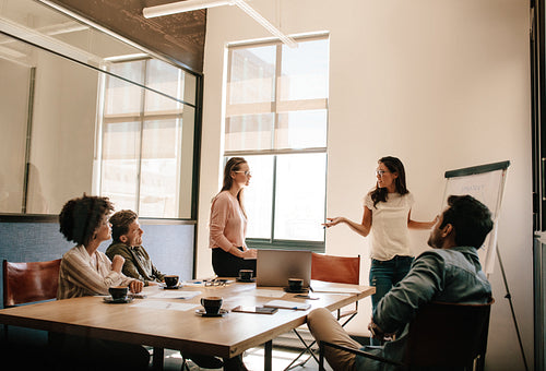 Creative business team having a meeting