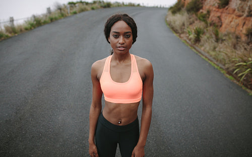 Portrait of a woman runner