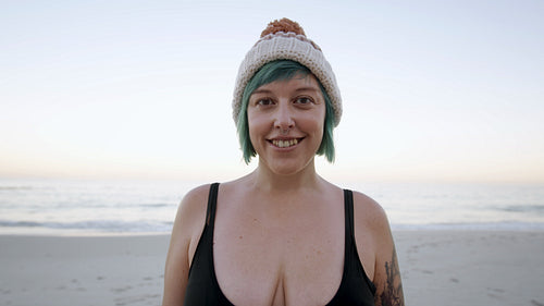 Female tourist on the beach