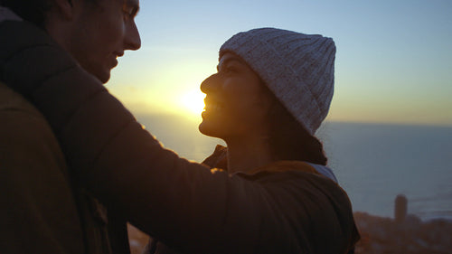 Loving young couple enjoying on holidays