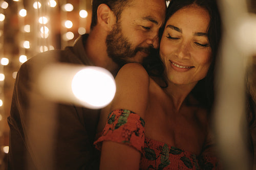 Couple enjoying an intimate moment together