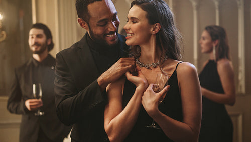 Beautiful couple enjoying themselves at a gala night