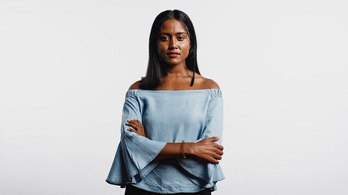 Portrait of young woman