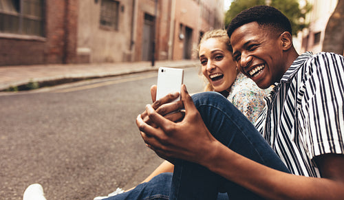 Friends taking selfie