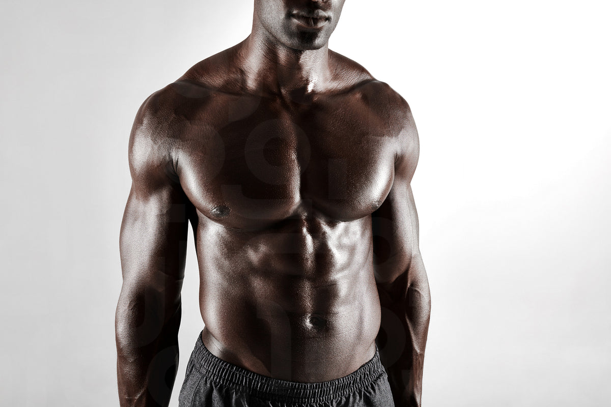 Shirtless african man with muscular abs – Jacob Lund Photography