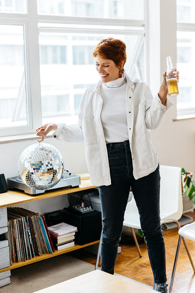 Creative professional enjoying a break in a modern co-working space