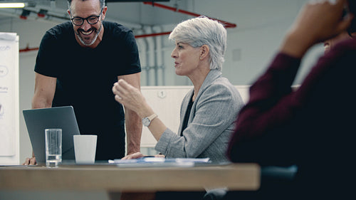 Business people having a meeting in a modern office