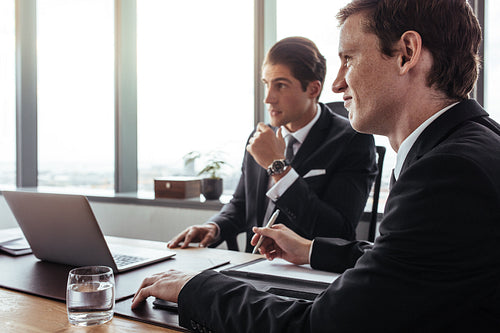 Corporate professionals during a meeting in office