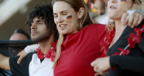German soccer fan cheering their national team