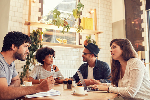 Business meeting at the coffee shop