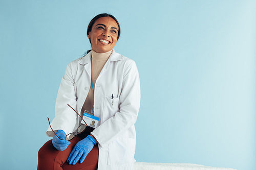 Portrait of a cheerful female doctor