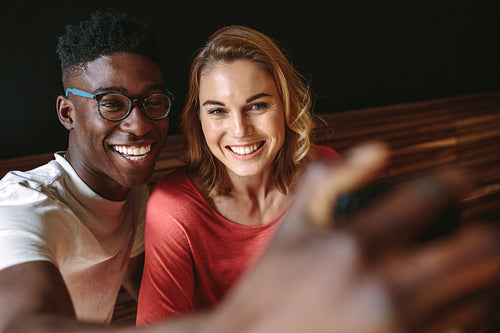 Friends having fun at a coffee shop