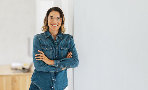 Professional woman running a successful freelance company