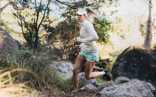 Woman jogging in a park
