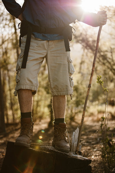 Taking a break while hiking