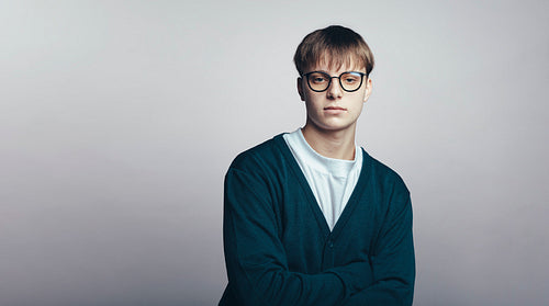 Portrait of caucasian man