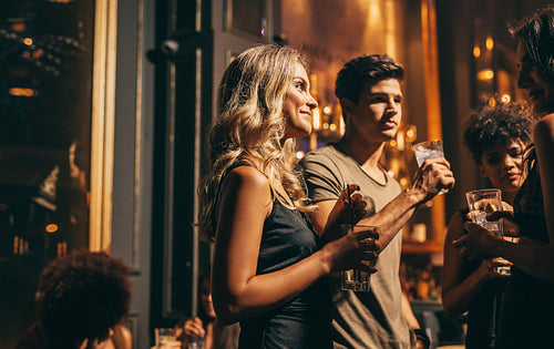 Group of people in the pub