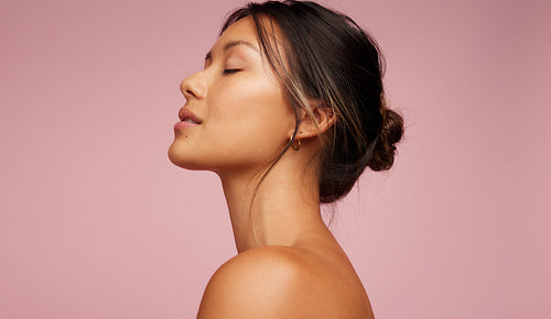 Asian woman with beautiful skin