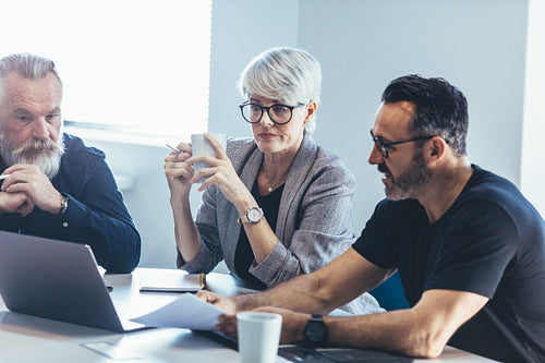 Corporate business team meeting