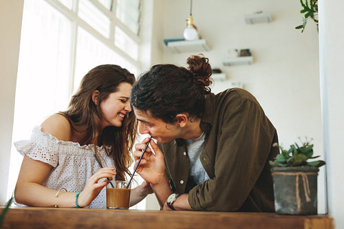 Couple enjoying on a date