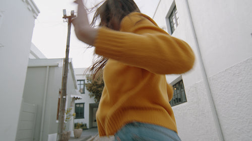 Attractive woman having fun outdoors