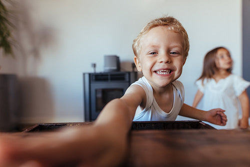 Adorable little boy smiling