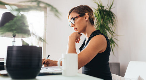Woman at work in office