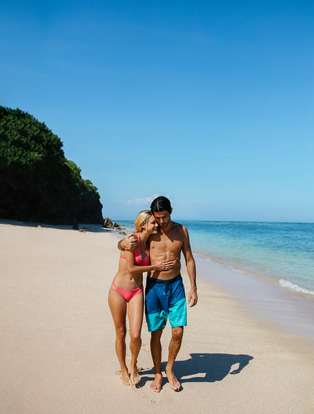 Romantic young couple on the beach