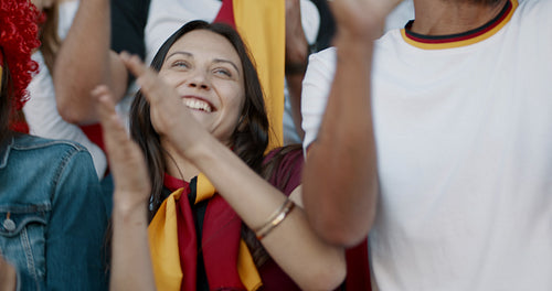 German fans chanting and cheering their team