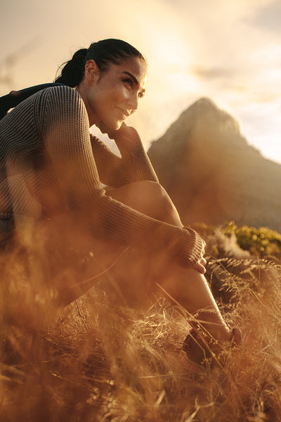 Hiker admiring the view