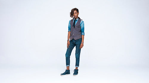 African man in fashionable hairstyle