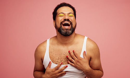 Laughing gender fluid male