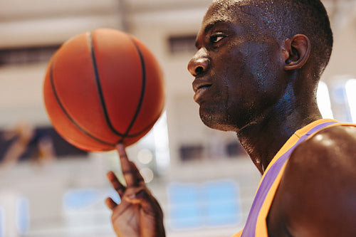 Skill and style: Player spins ball, cool and calm