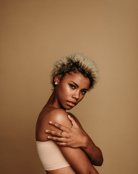 Monochrome portrait of african american woman