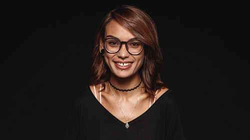 Portrait of a young woman smiling