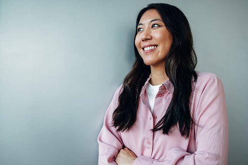 Successful businesswoman looking away
