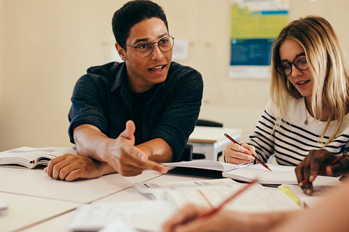 Students preparing for their exams