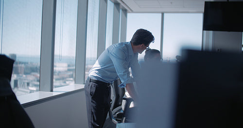 Business colleagues working together